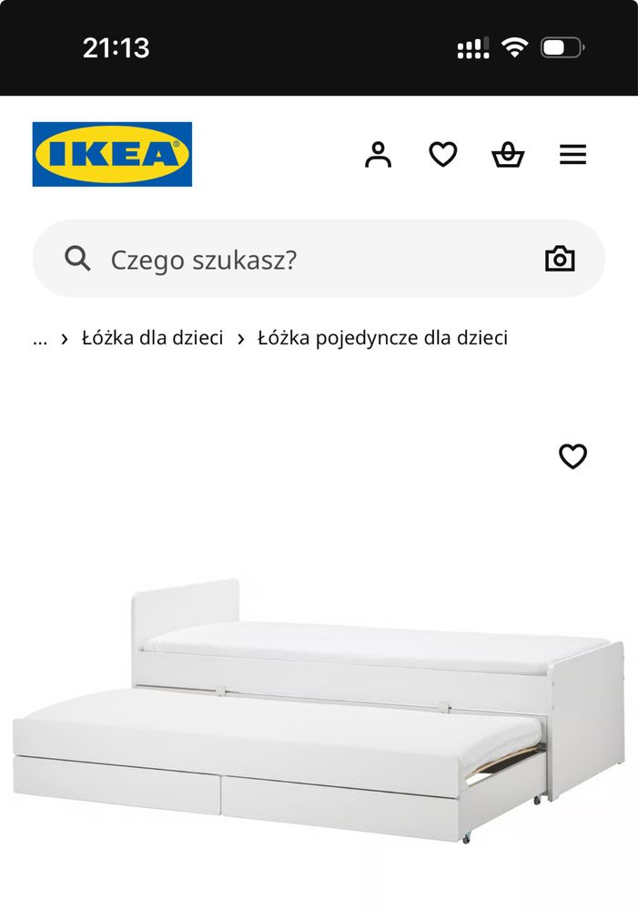 Łóżko SLAKT Ikea - podwójne