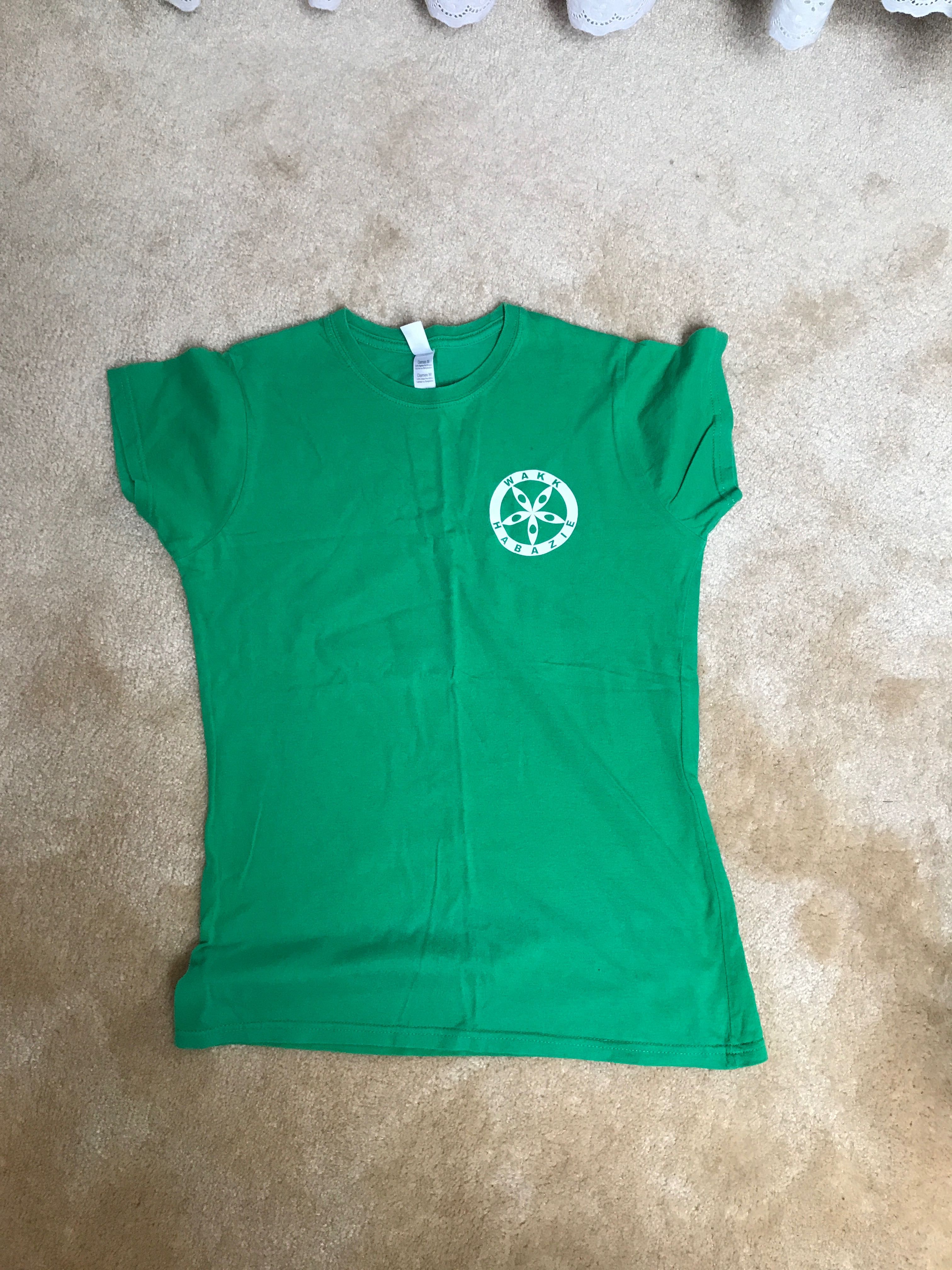 Gildan zielony t-shirt z nadrukiem WAKK Habazie Akcja Lato