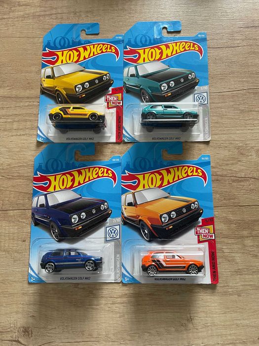 Zestaw 4x Hot Wheels Volkswagen Golf MK2