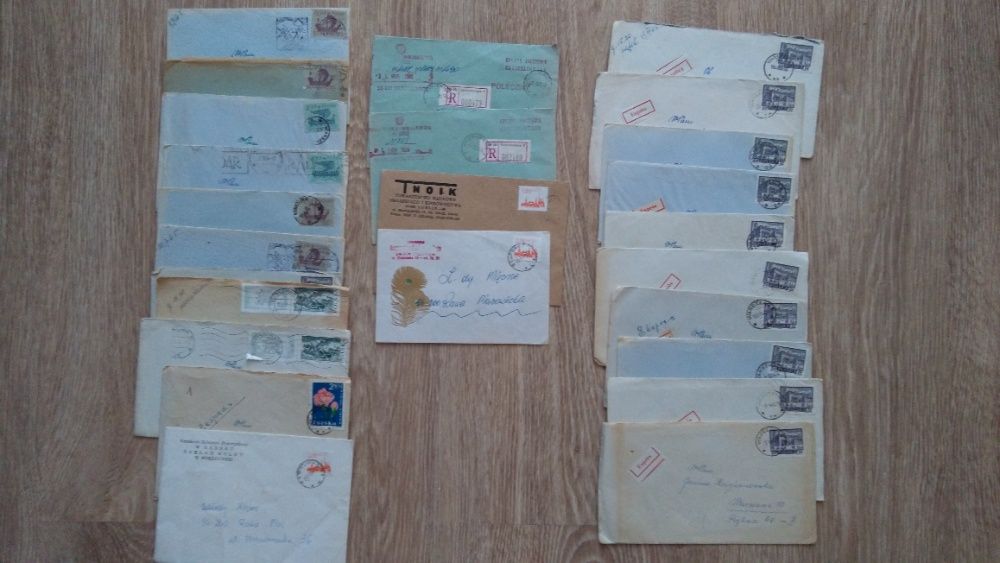 koperty z znaczkami i pieczatkami lata 60 PRL i inne