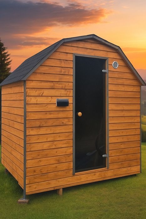 Sauna ogrodowa z akcesoriami, piec elektryczny, Full Wi-Fi