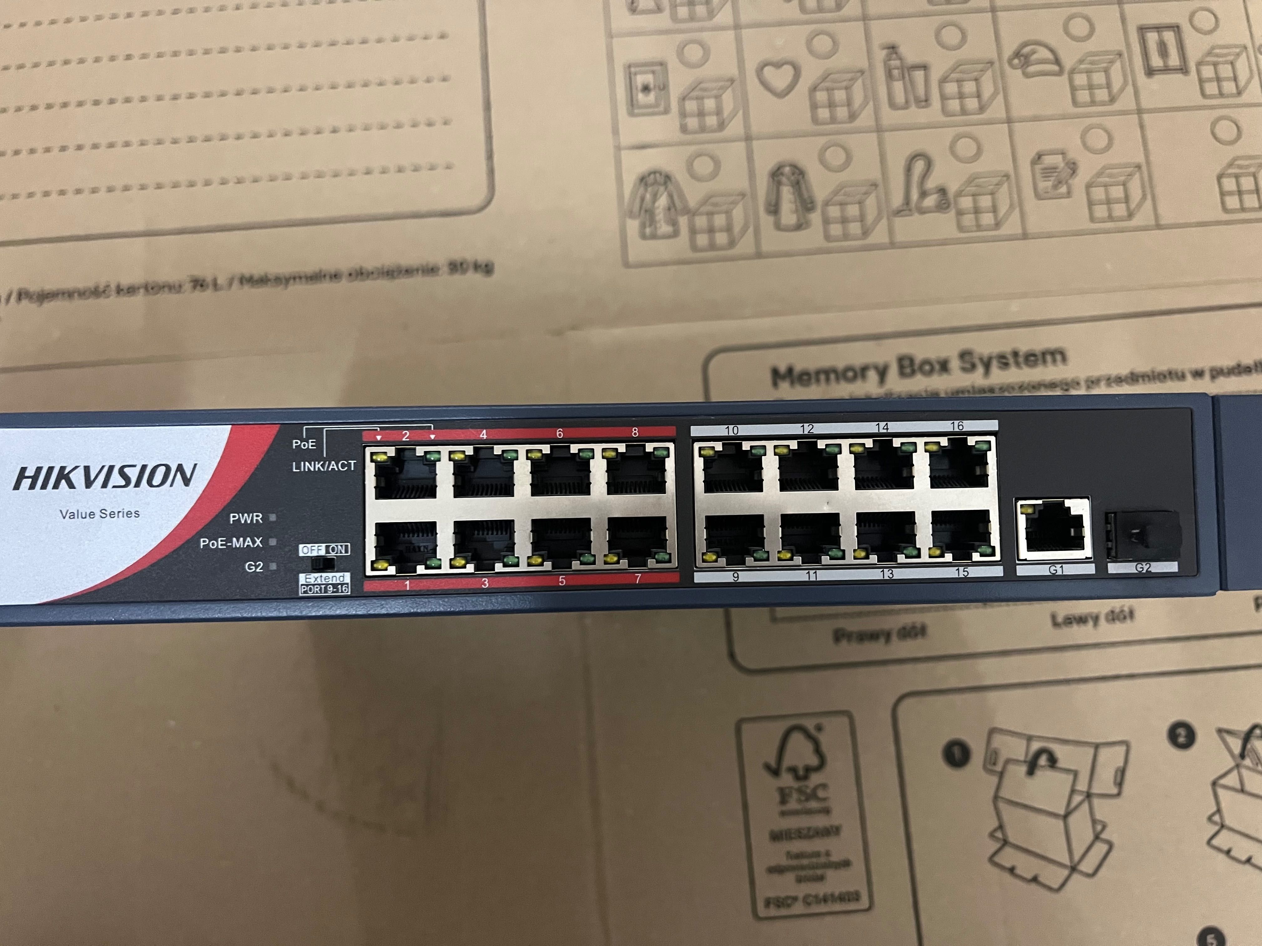 Коммутатор  PoE Hikvision DS-3E0318P-E/M (B)