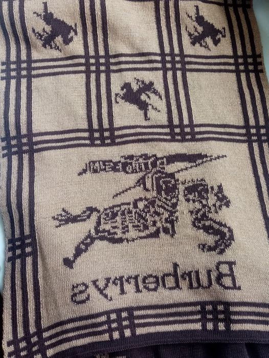 Вінтажний двохсторонній кашеміровий шарф Burberry (оригінал).