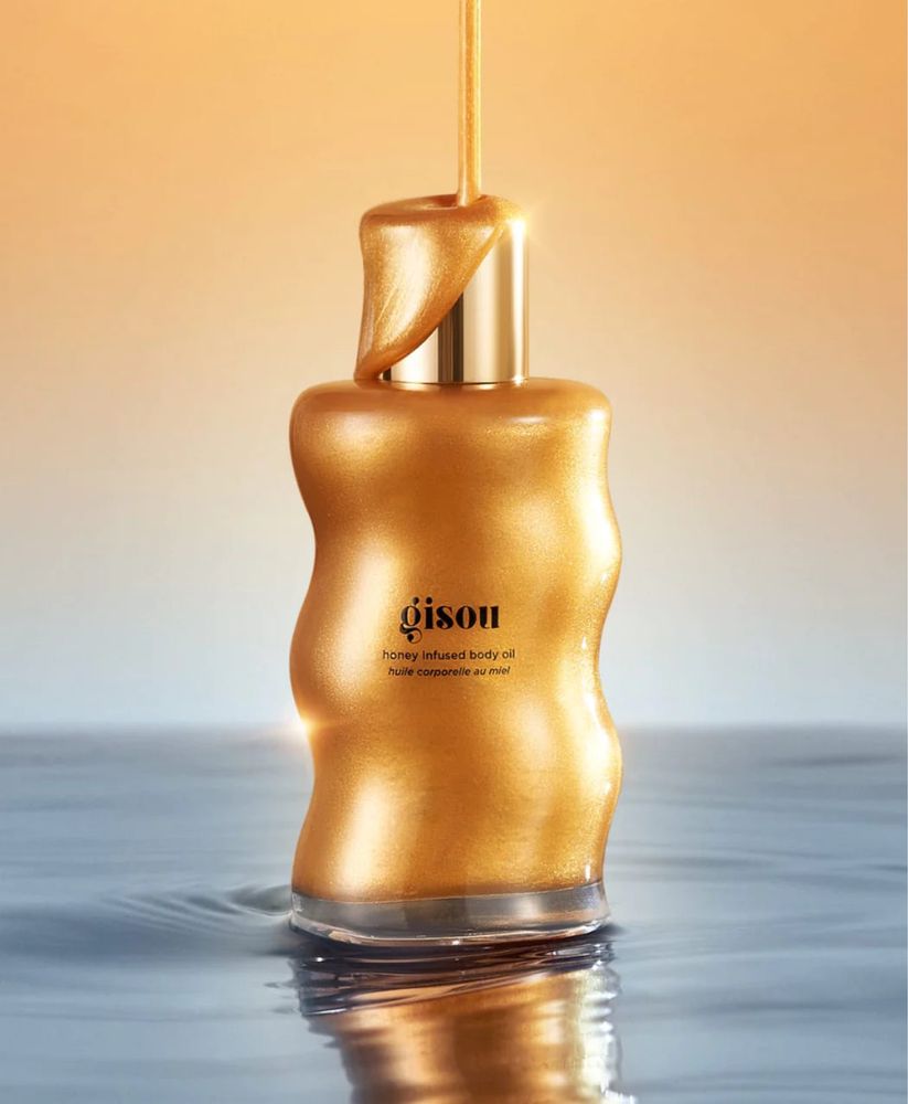 Олія/масло для тіла з шимером Gisou bodi oil Golden shimmer glow