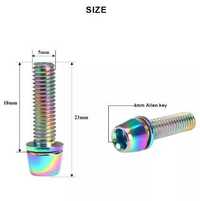 Śruby kierownicy roweru 6 sztuk molibdenowe tytanowe nierdzewne m5 18