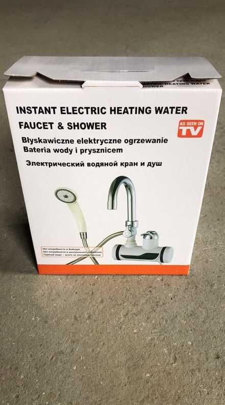 Кран-водонагреватель с душем, мгновенный нагрев, новый