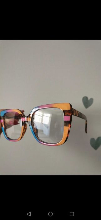 Blogerskie okulary damskie zerówki duże oprawki hit kolorowe