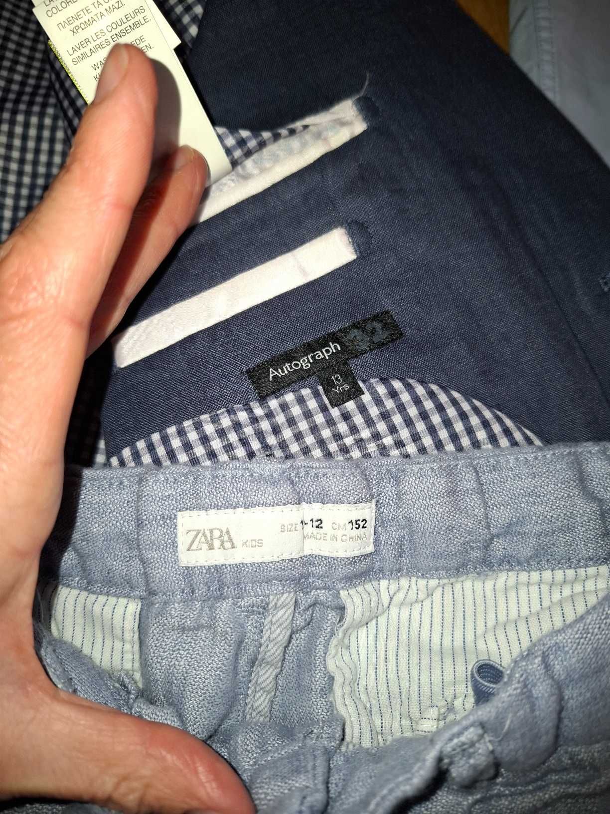 ZARA Abercrombie River Island  M&S len bawełna 164/170 garnitur