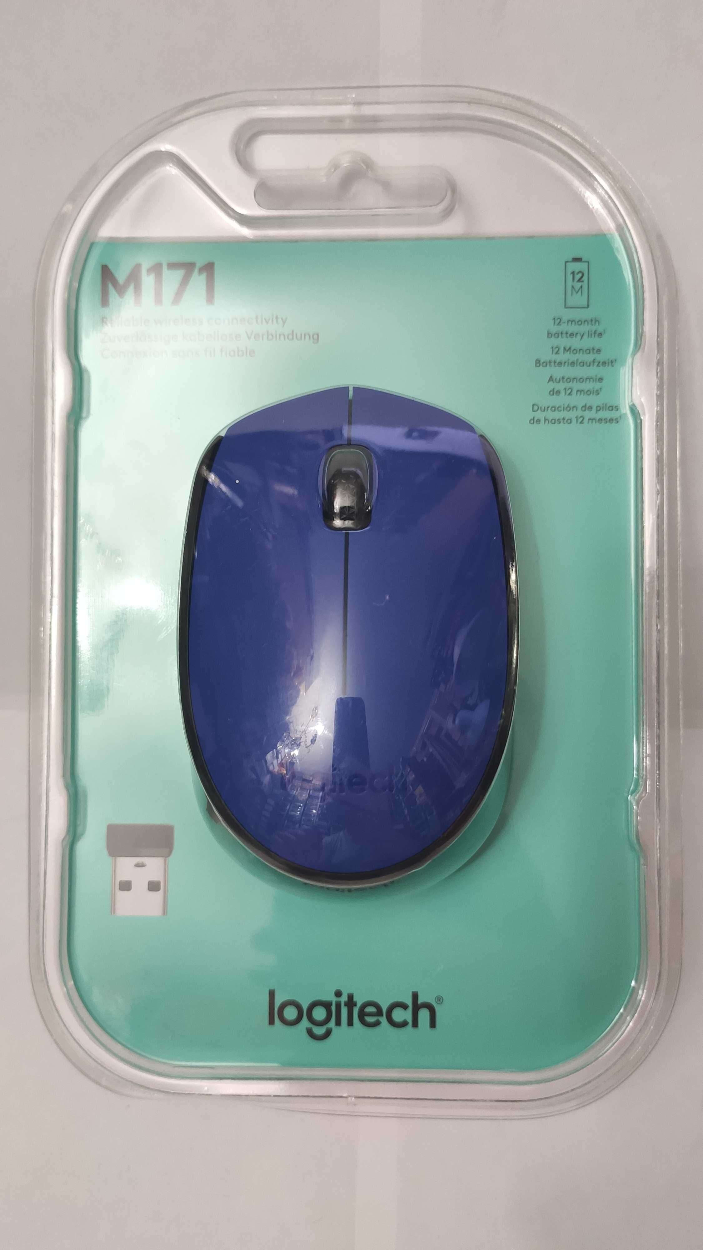 Мышь беспроводная оптическая Logitech M171 (blue)