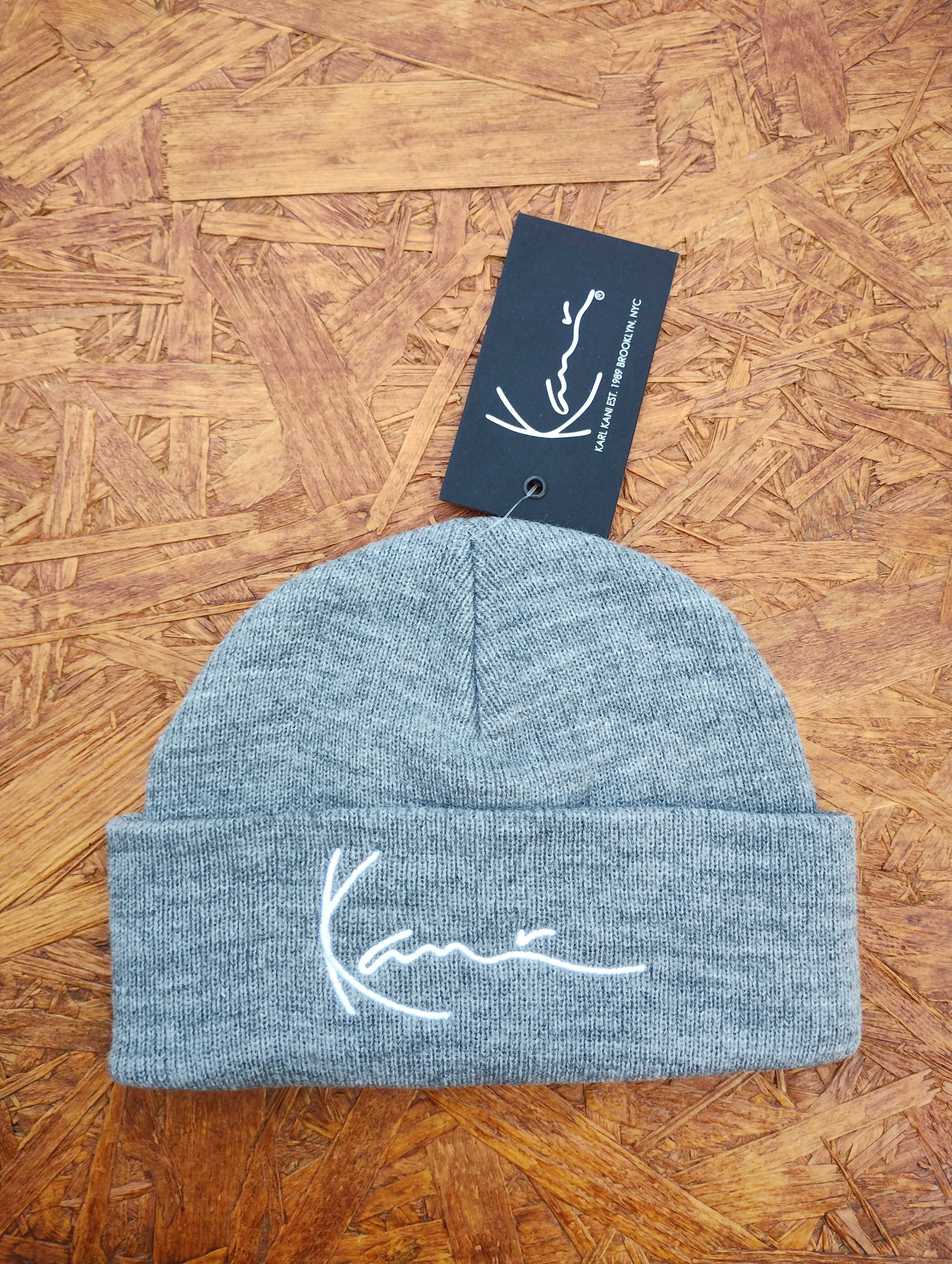 Czapka Karl Kani szara unisex NOWA! 100% akryl