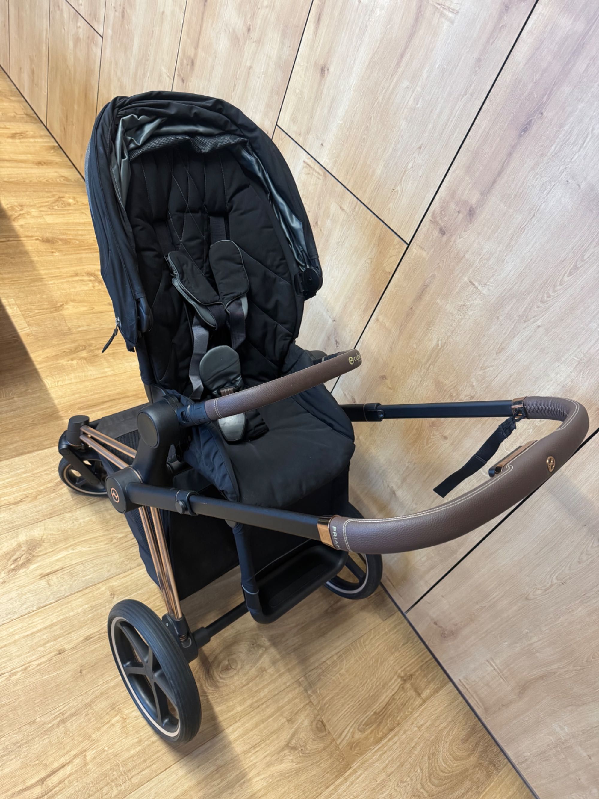 Wózek dziecięcy Cybex Priam 2.0 Rose Gold, Deep Black 2w1