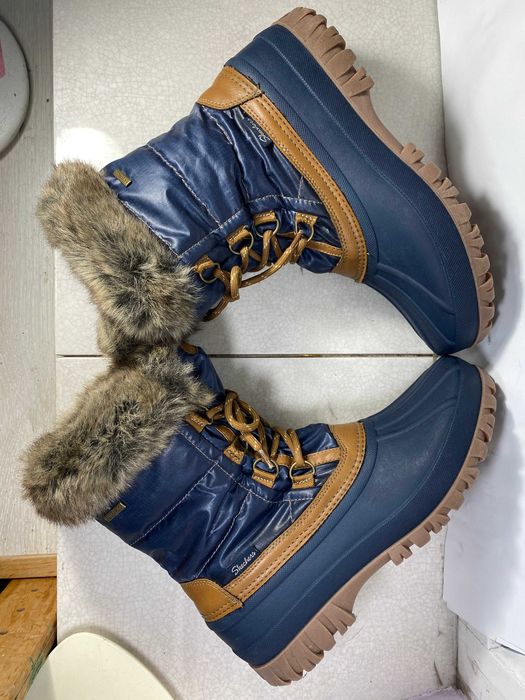 SKECHERS Snowy waterproof Снегоходы сапоги дутики 40 р 25,5см оригинал