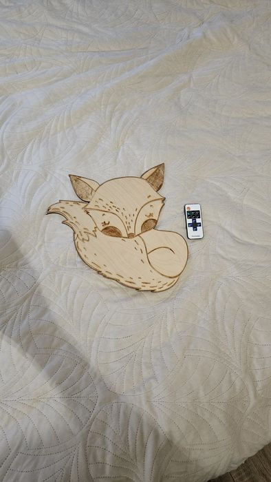 Lampka nocna led, wisząca ŚPIĄCY LISEK