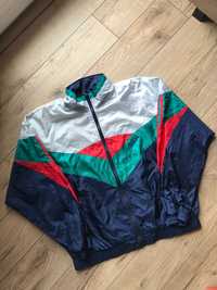 Piękna kurtka ortalionowa Adidas na zamek 1990' rozm. L boxy/vintage