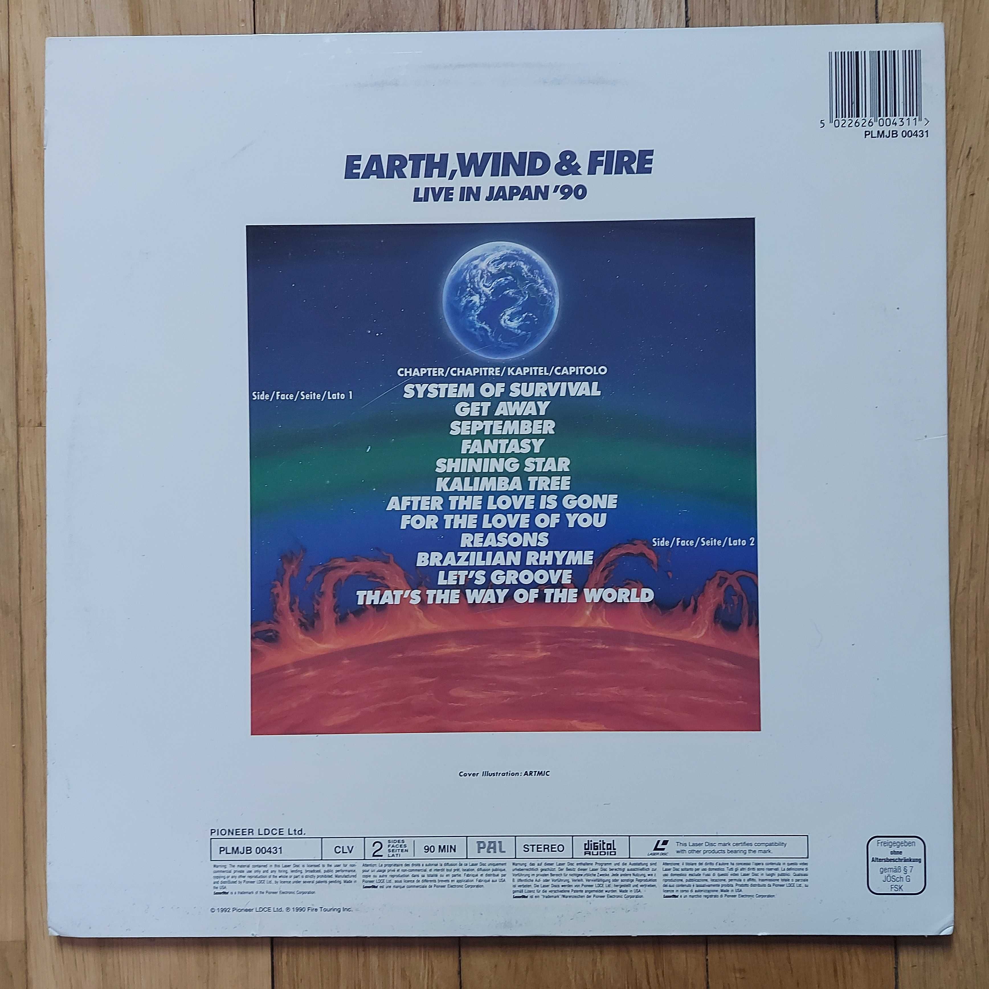Laserdisc  Earth Wind & Fire  Live In Japan '90  Ger 1992 (EX+/NM-)