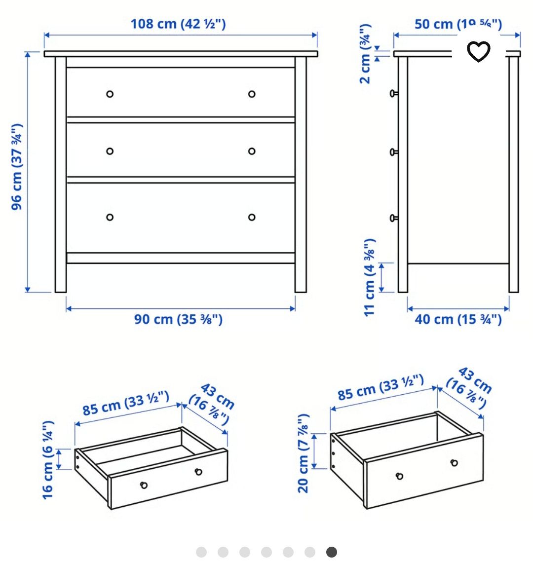 Cómoda IKEA modelo Hemnes