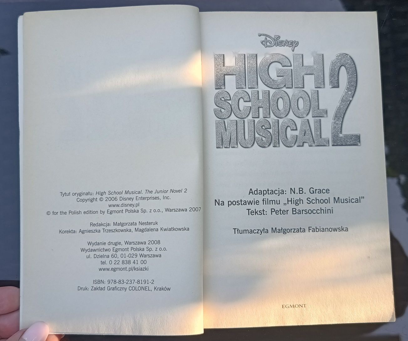 High School Musical 2 Peter Barsocchini, N.B. Grace książka