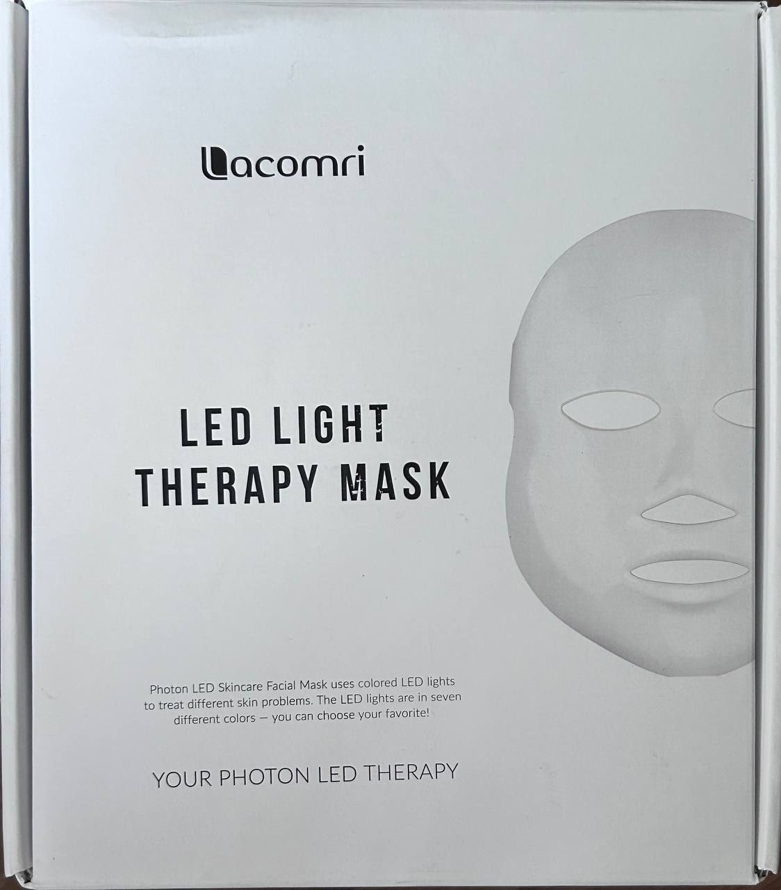 Светоидиодная led маска уход за лицом lacormi led beauty mask терапія