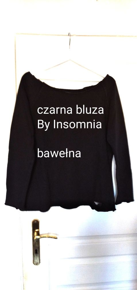 Bluza By Insomnia M L XL bawełna 38 40 42 bawełniana klasyk czarna