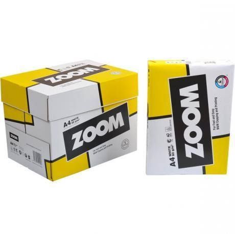 Бумага офисная Zoom A4 80г/м2 500 листов принтер 5 пачек доставка