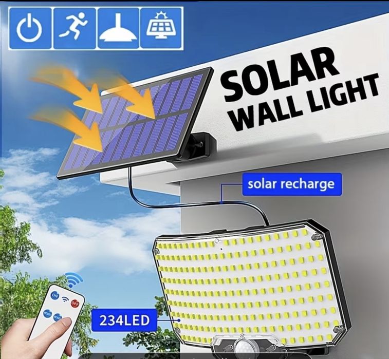 Світлодіодний ліхтар на сонячній панелі