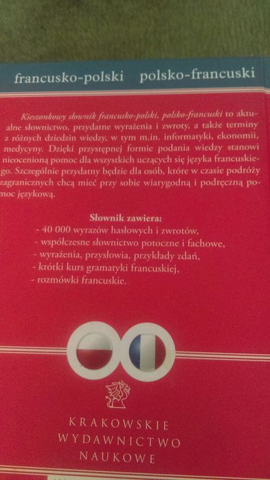 Kieszonkowy Słownik polsko/ francuski 712 stron !