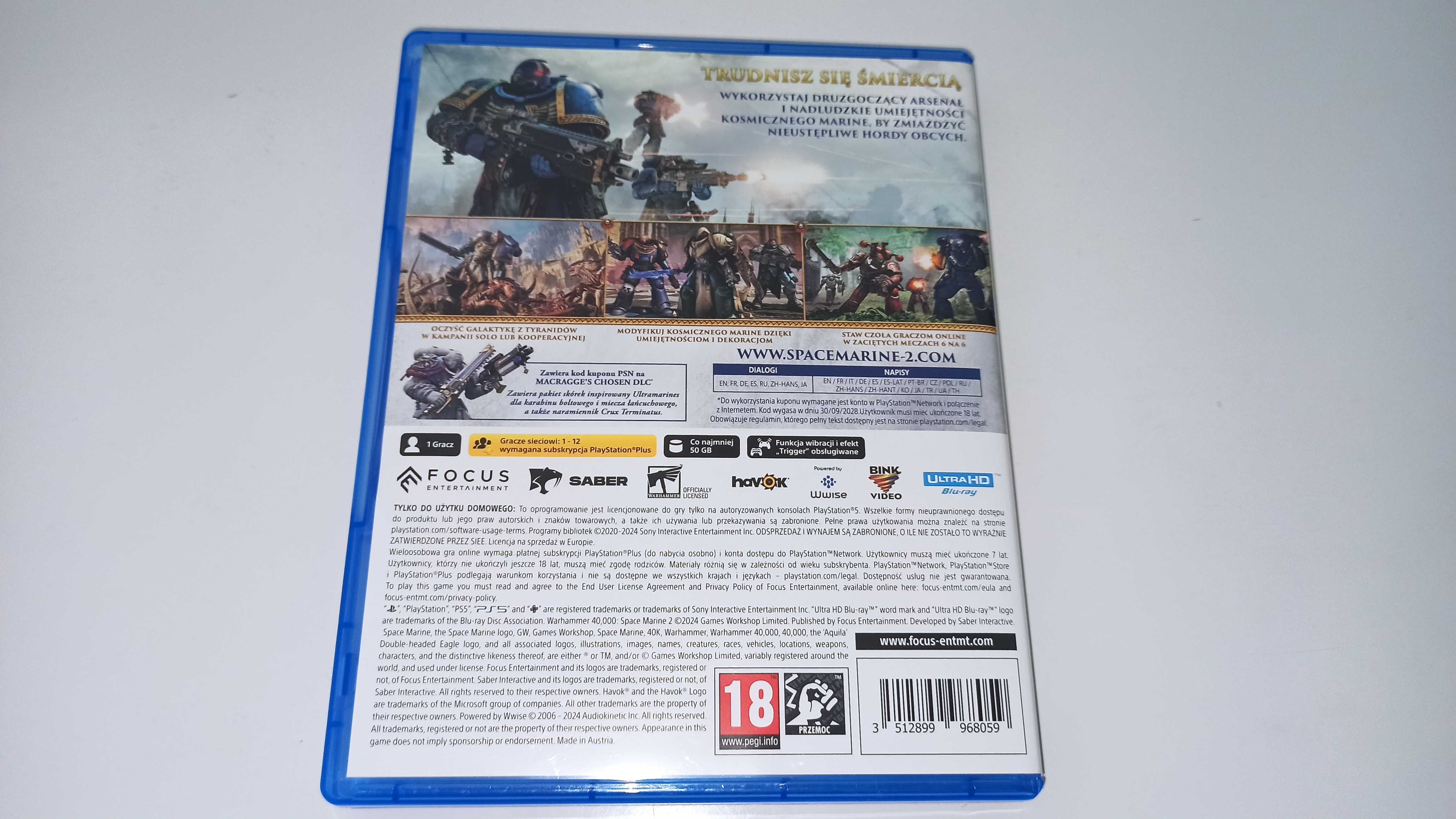 ps5 WARHAMMER 40.000 SPACE MARINE 2 PL po polsku, mocna akcja i fabuła
