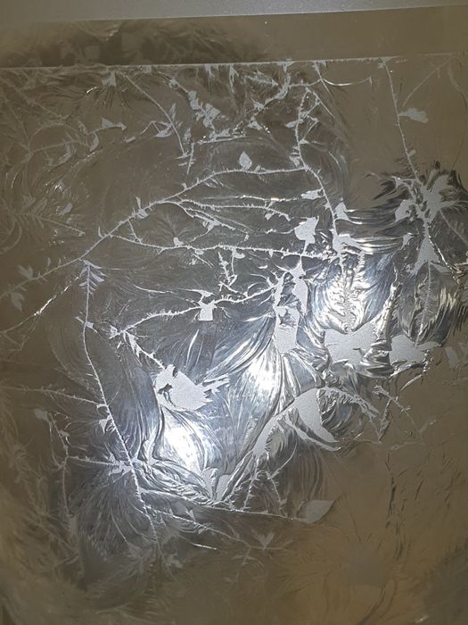 Raro imponente balde de gelo em cristal Mortensen Marinha Grande