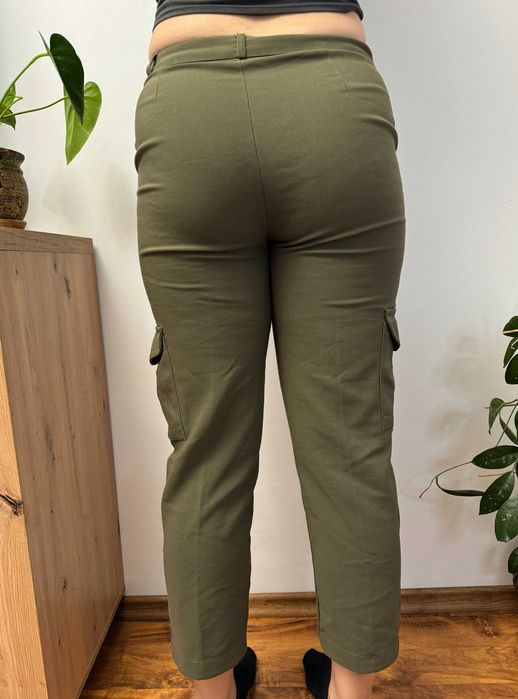 Spodnie materiałowe cargo bojówki khaki moro Only rozmiar L 40