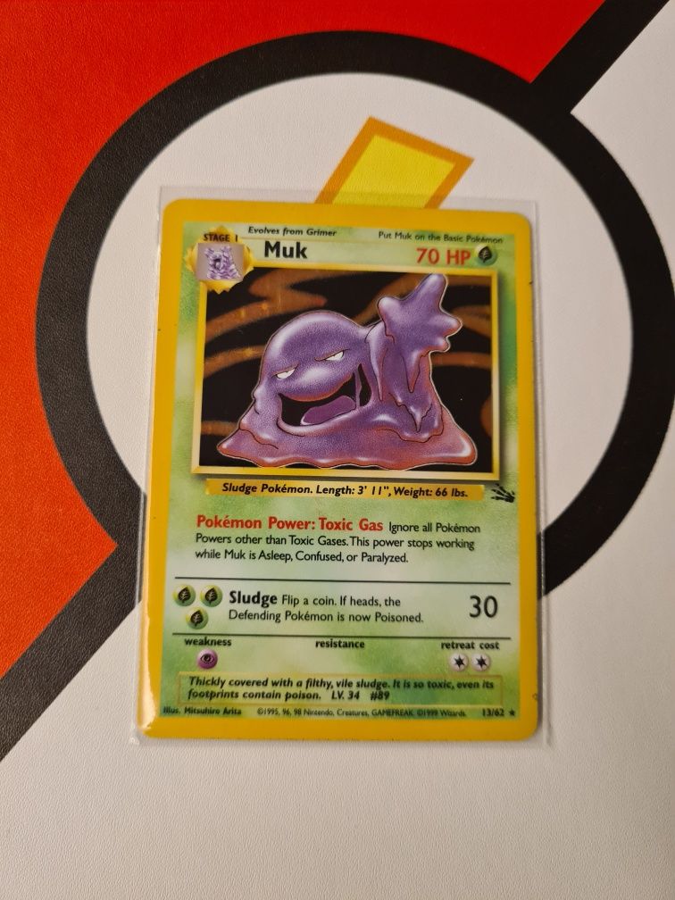 Muk Holo 13/62 Fossil Pokemon TCG