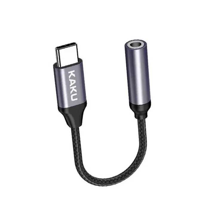 Adapter słuchawkow USB TYP C na mini Jack 3,5MM (KSC-428) kaku srebrny