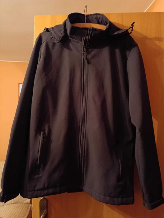 Kurtka Przejściowa Męska  Softshell Czarna XL