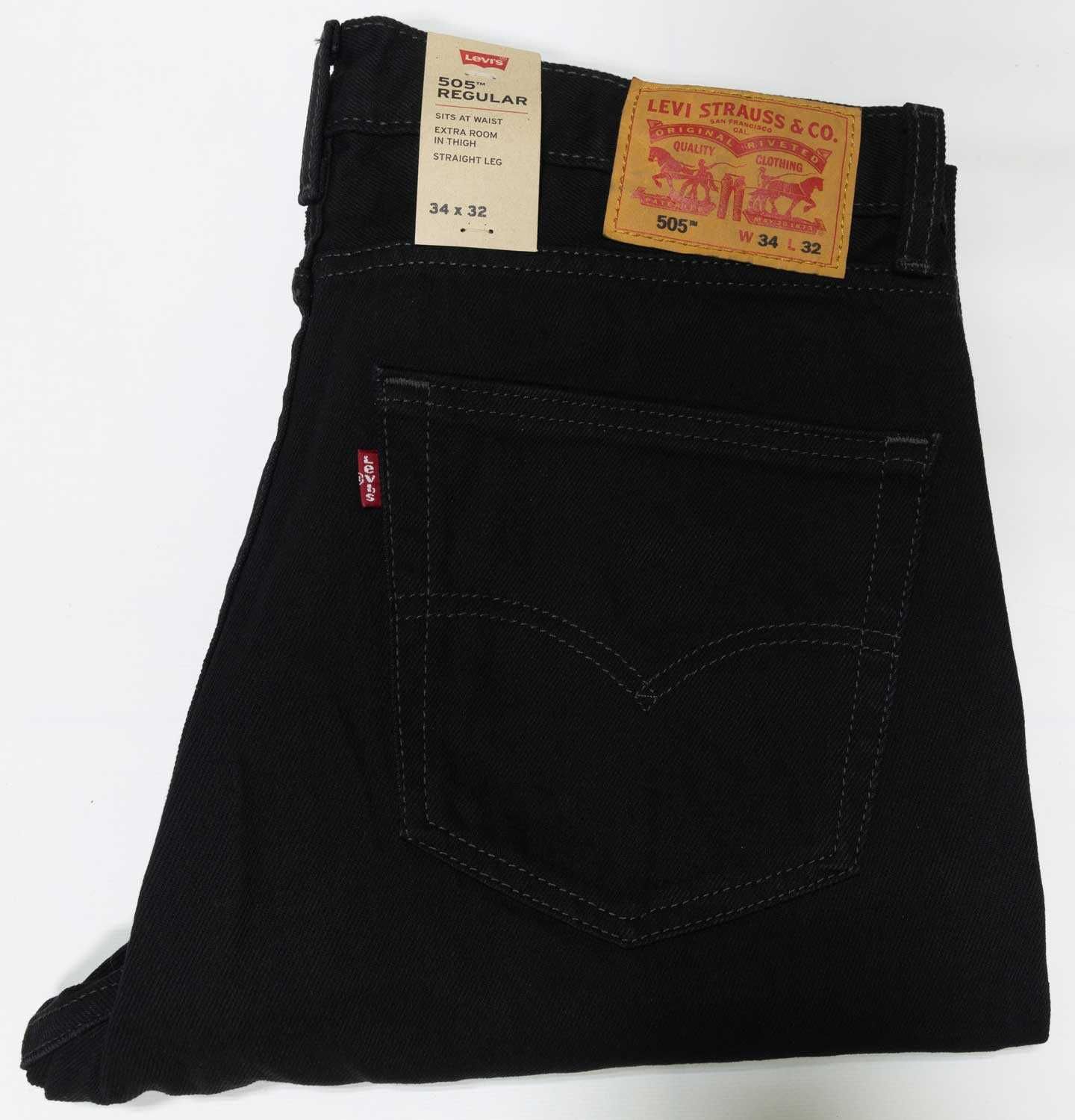Мужские джинсы Levis 505 Black черные, 005050260 Левис, Ливайс США