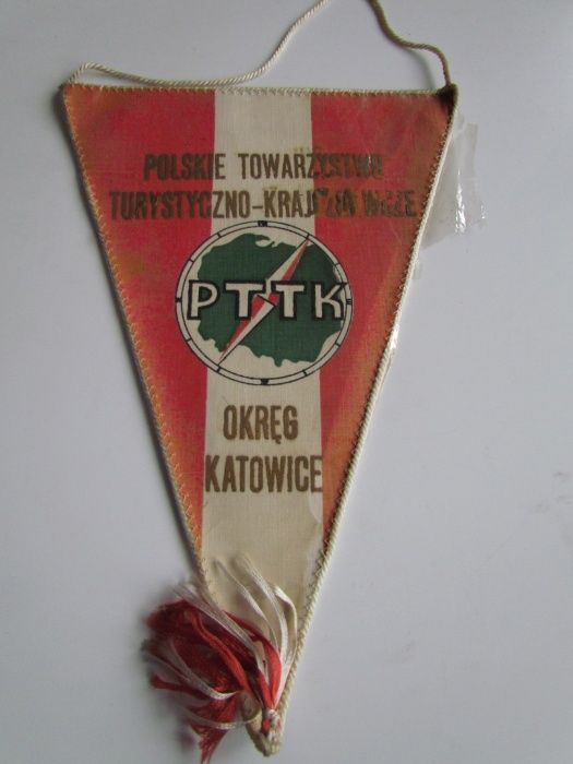 Proporczyk PTTK Katowice Herb Polskie Towarzystwo Krajoznawcze