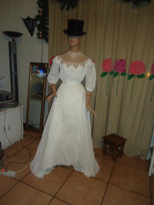 Vestido branco renda Antigo