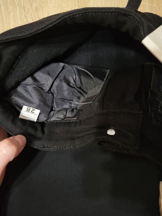 Теплі штани джинси М 46р (28) скінні зимові на флісі утеплені джеггінс