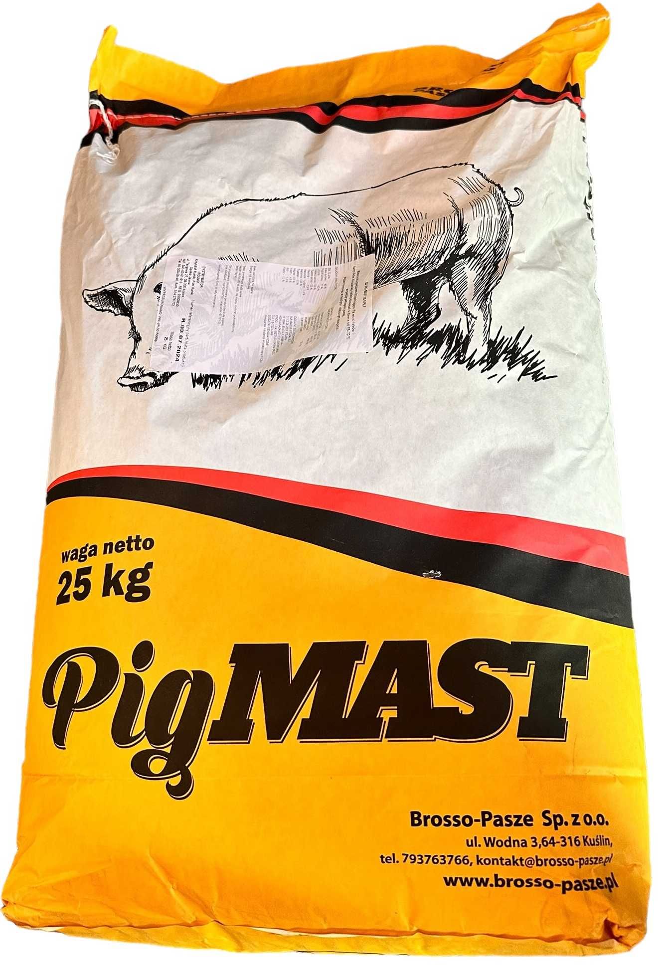 Brosso Pig Mast 15-10% F dla warchlaków i tuczników 25 kg