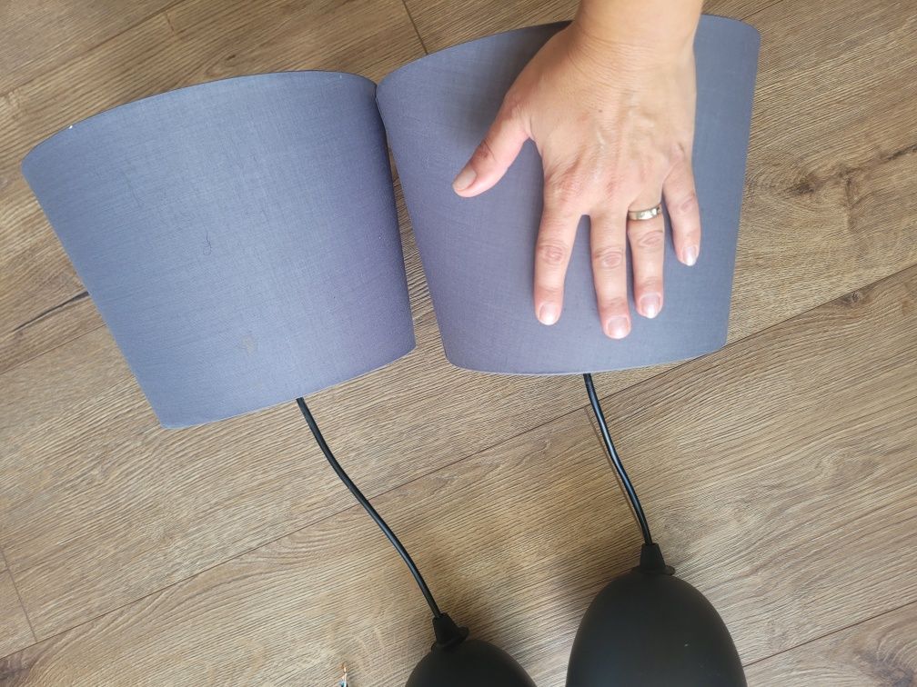 Lampy sufitowe materiałowe szare