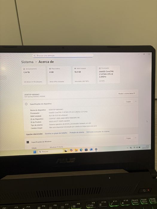 ASUS TUF Gaming FX505GE – Portátil