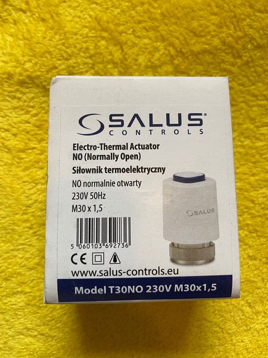 T30NO 230V Siłownik termoelektryczny Salus bezpradowo otwarty NO