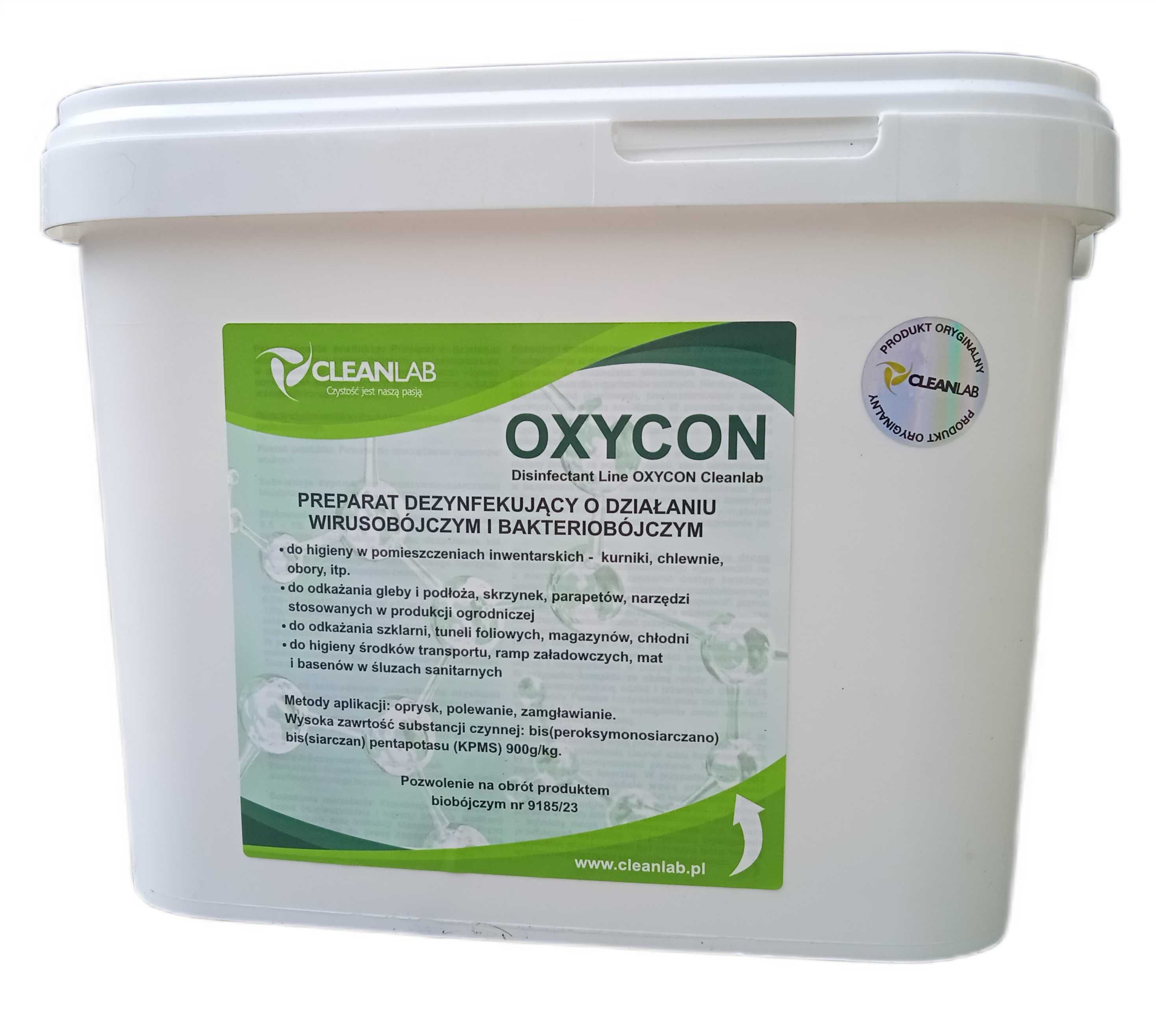 OXYCON 10 kg preparat dezynfekujący wirusobójczy i bakteriobójczy