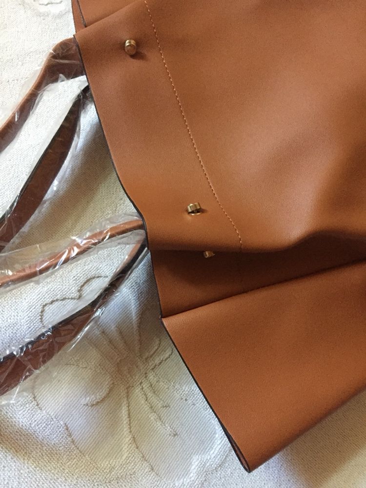 Нова сумка жіноча шкіряна шопер мішок на блискавці сумка женская кожа