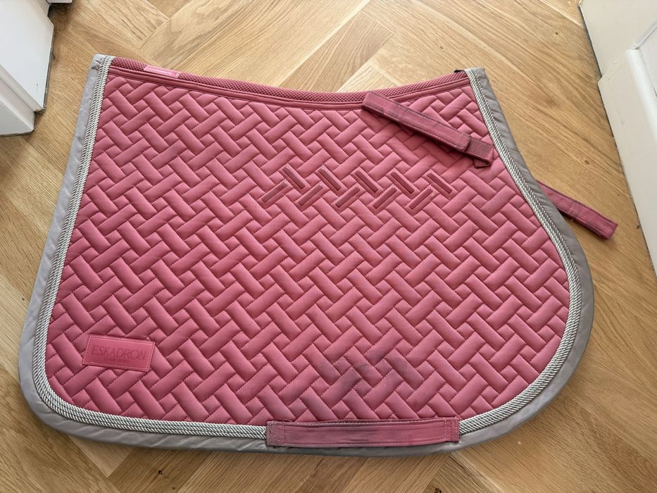 Czaprak i nauszniki eskadron różowe