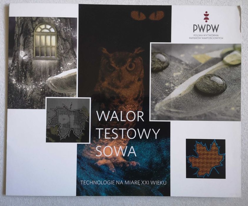 Banknot testowy PWPW Sowa 2023 plus folder emisyjny