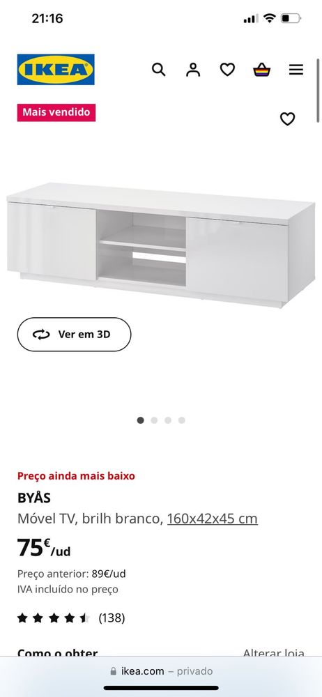 Movel TV BYAS IKEA