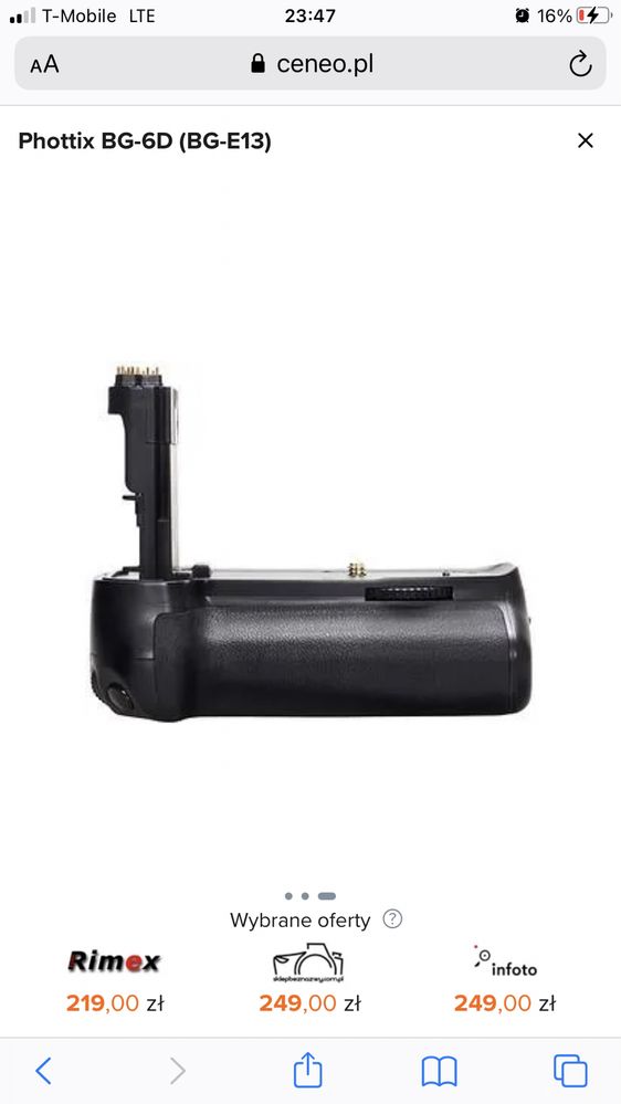 Grip Phottix Battery Grip BG-6D  - NOWY