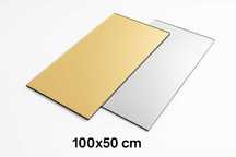 Plexi Lustro Złote Srebrne 100x50 cm Cięcie na wymiar Dekoracyjne