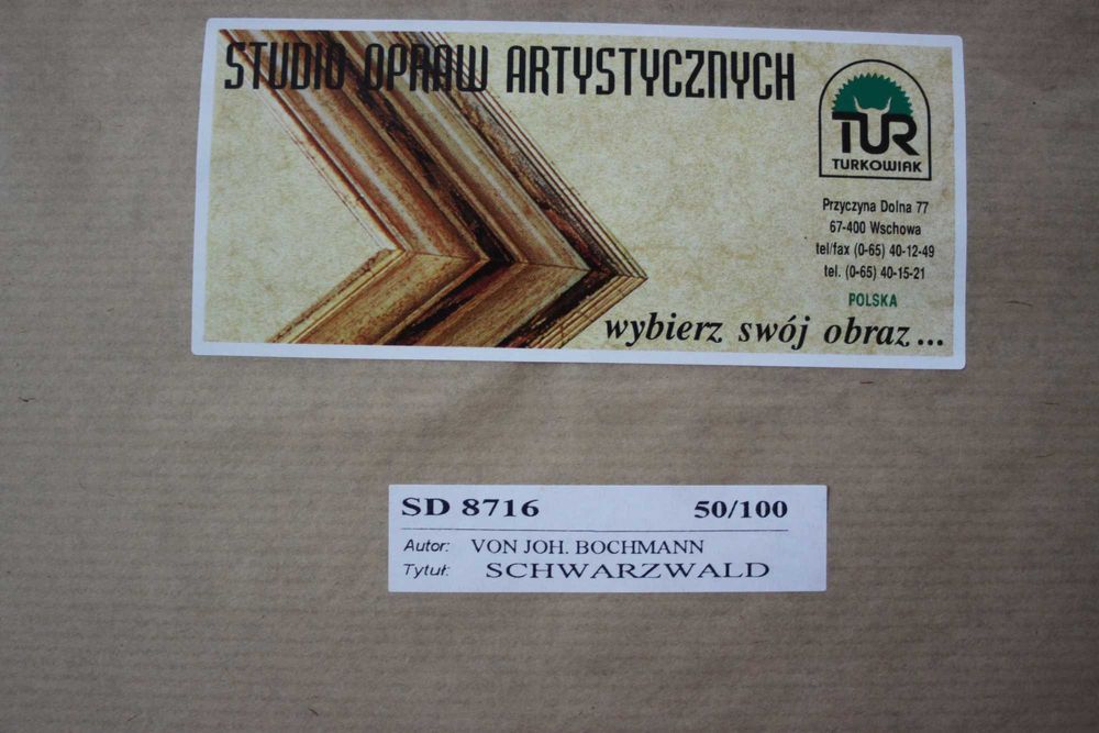 Obraz Reprodukcja Schwarzwald - Von Joh. Bochmann SD 8716