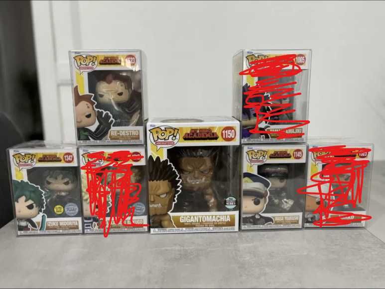 Funkos pops de Anime: My hero Academia, Overwatch e One piece