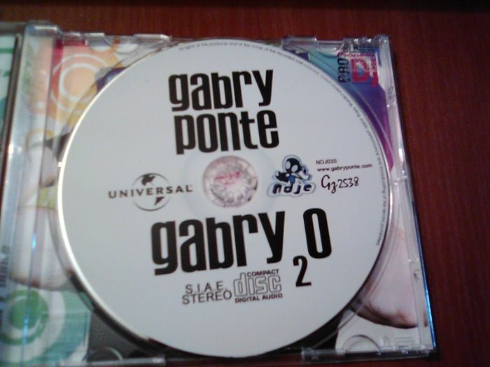 Музыкальный CD Gabry Ponte альбом Gabry 20 оригинал из италии